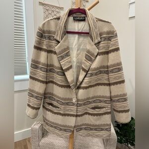 Casablanca Wool Blend Striped Blazer Jacket Women’s L / Made in USA